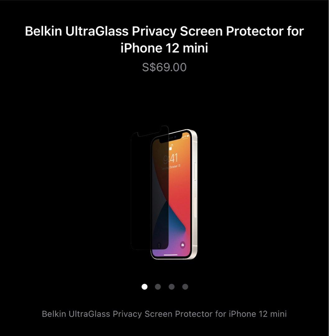 Belkin UltraGlass Privacy Screen Protector for iPhone 12 Pro Max