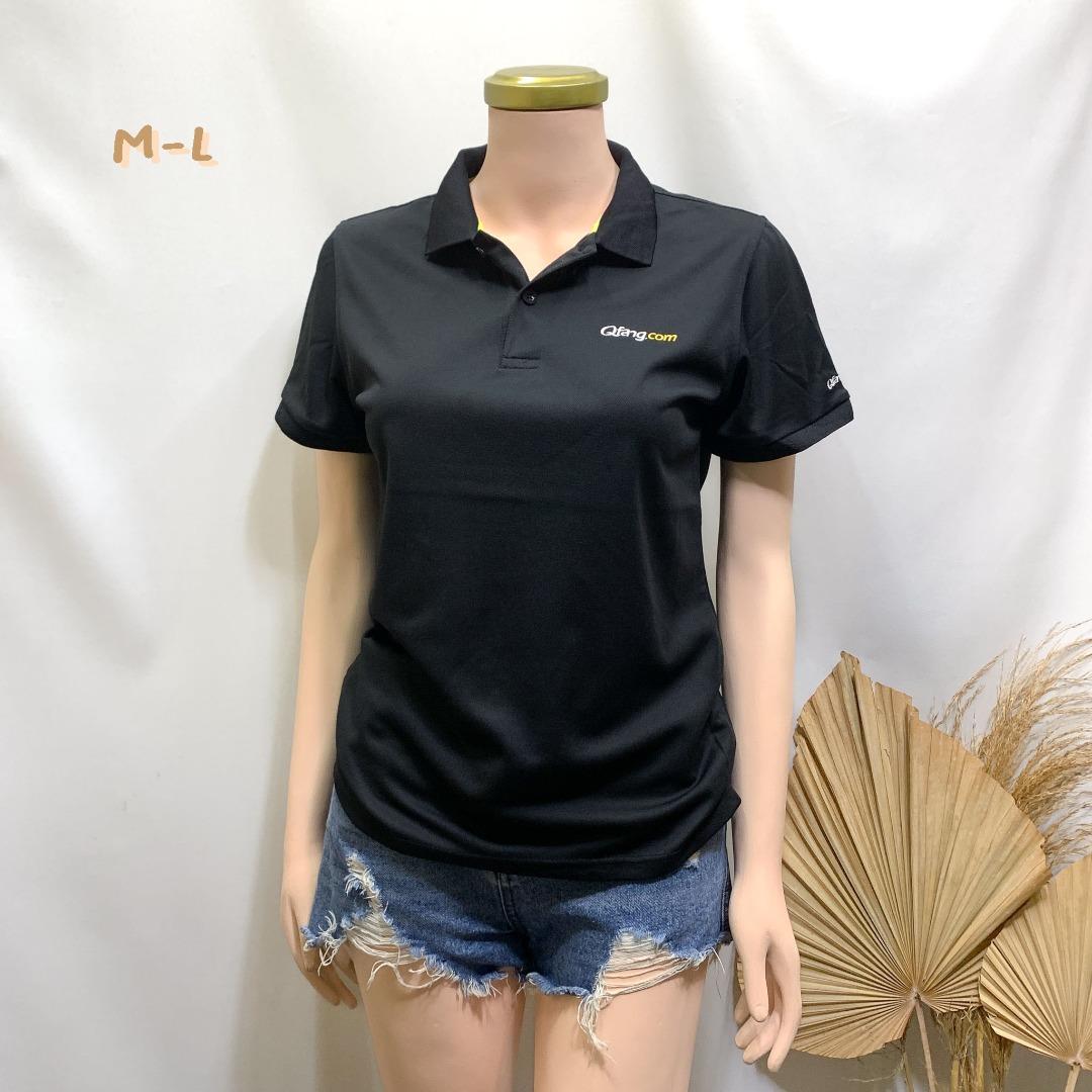 black polo shirt, Women's Fashion, Tops, Shirts on Carousell