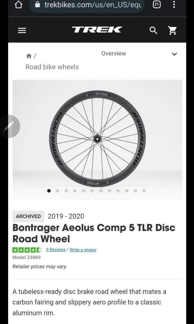 Bontrager wheel 2025 size chart