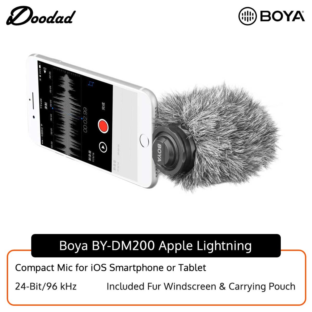 BOYA BY-DM200 Digital Stereo Condenser Shotgun Microphone With ...