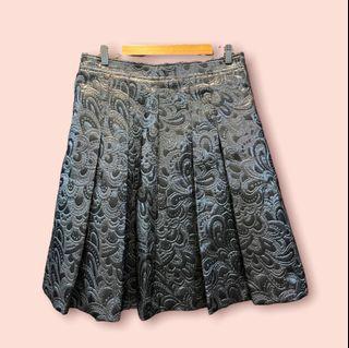 BURBERRY Metallic printed Pleated Skirt