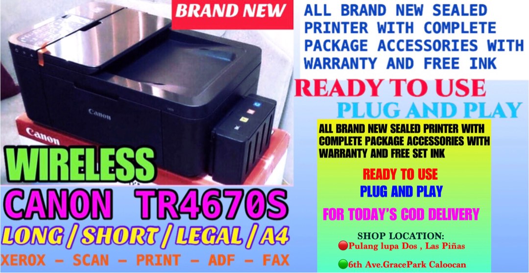 🖨🖨🖨CANON TR4670S 5 in 1 wireless wifi printer 🖨🖨🖨, Computers & Tech, Printers, Scanners