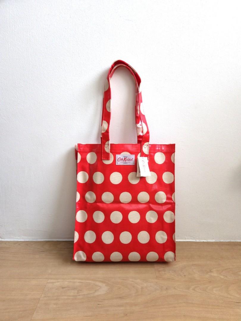 Cath Kidston Yayoi Kusama red white polka dots tote bag
