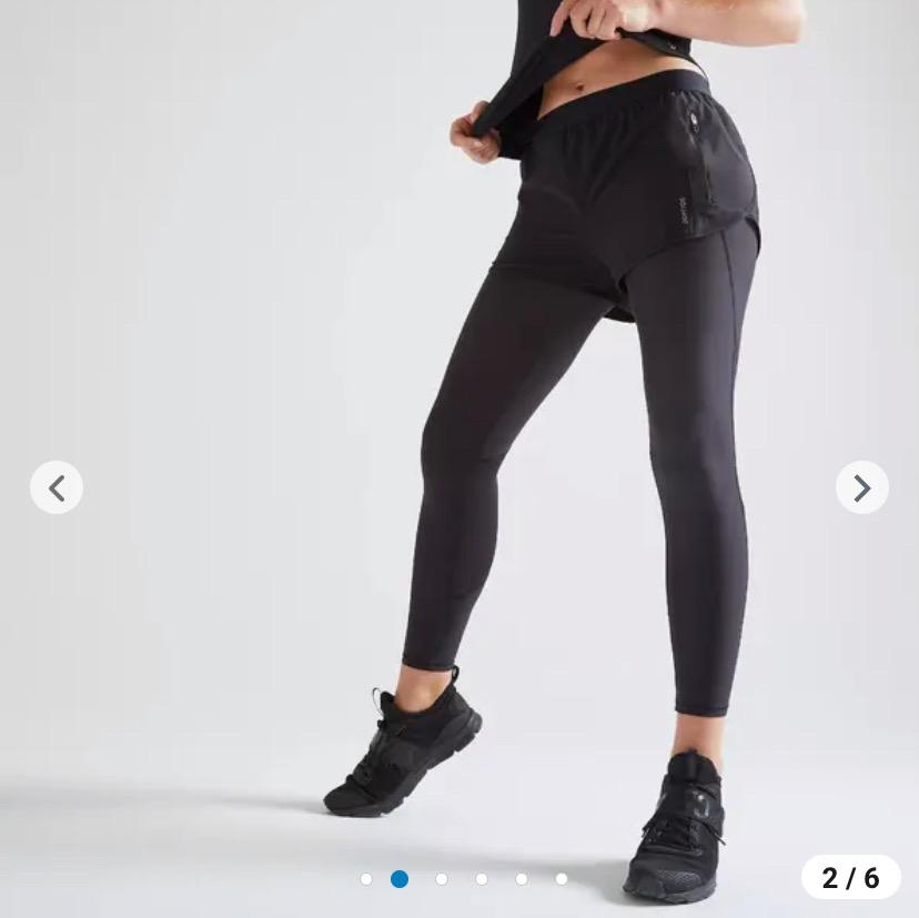 Decathlon 2-in-1 Leggings Domyos With Phone Pocket, Women's Fashion,  Watches & Accessories, Socks & Tights on Carousell