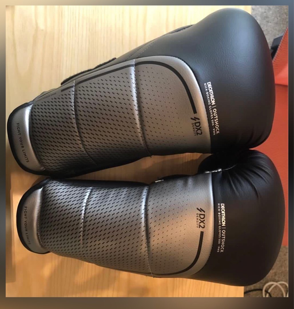 Decathlon Kickboxing Gloves 500 Black (14Oz) 10, Sports Equipment
