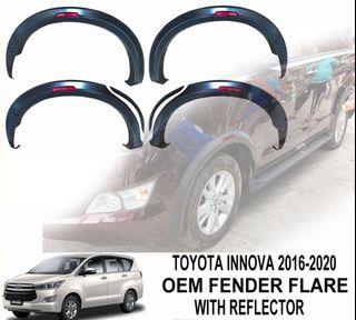 ELECTROVOX Toyota Innova 2016 to 2020 OEM Fender Flare SLIM TYPE with Reflector