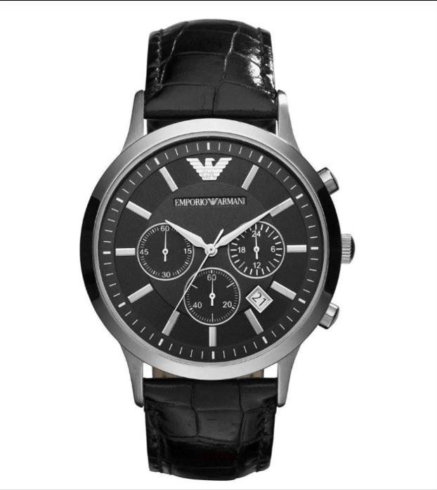 Emporio Armani AR2447 Men s Black Chronograph Watch Men s Fashion