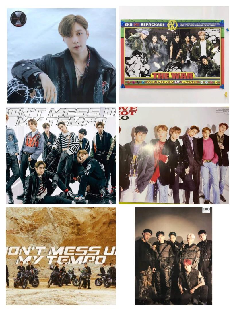 Exo Set EXO Rolled Posters Set (read description), Hobbies & Toys, Memorabilia ...
