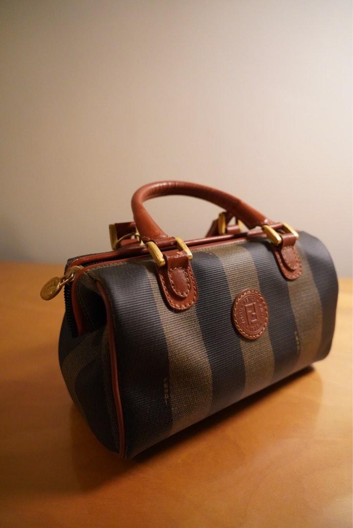 Fendi Pequin Mini Boston Bag, Luxury, Bags & Wallets on Carousell