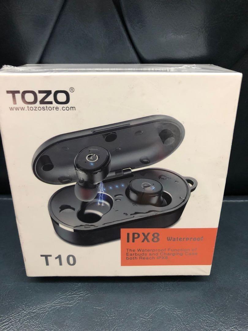 TOZO T10 Bluetooth 5.0 Wireless Earbuds with Wireless Charging Case IPX8  Waterproof TWS Stereo Headphones in
