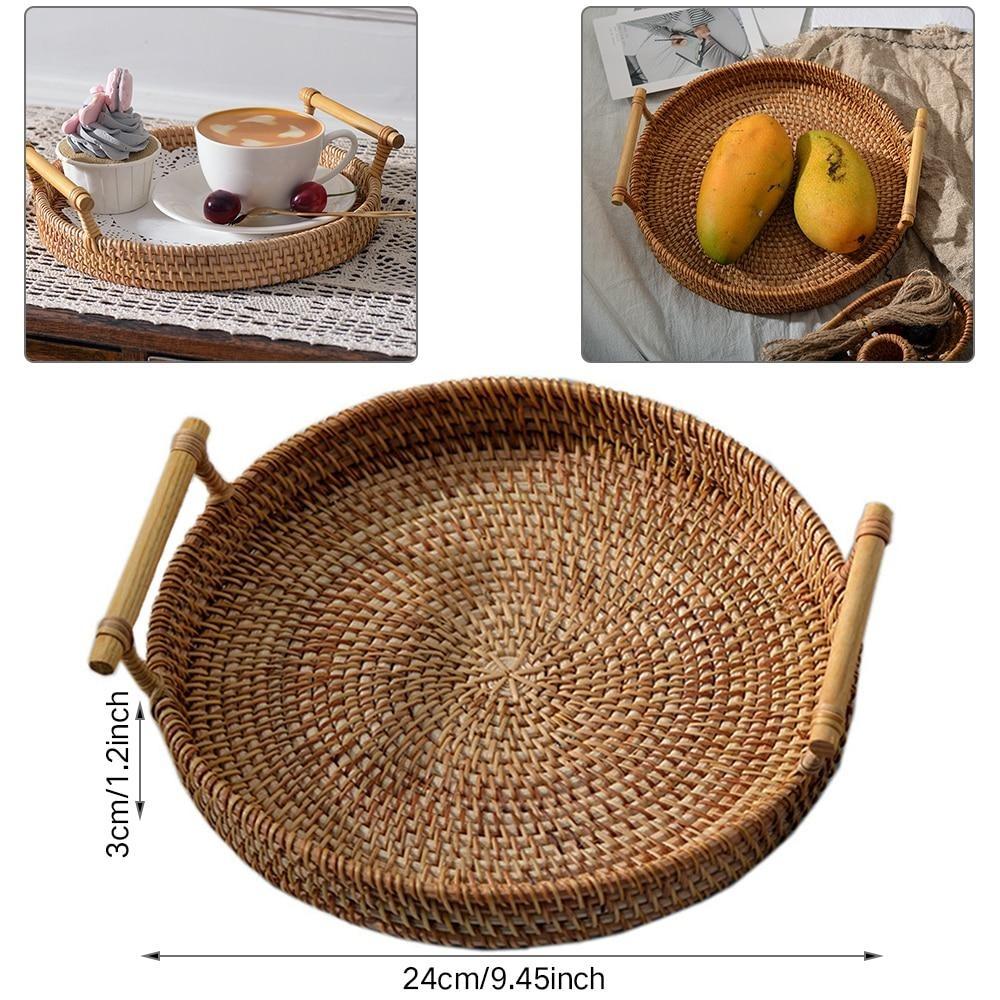 FREE Delivery 1861528 Rattan High Wall Severing Tray, 傢俬＆家居, 廚具和餐具, 餐具和餐具 Carousell
