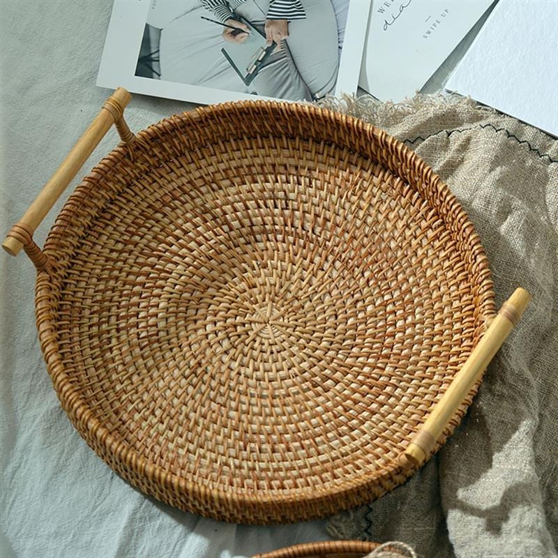 FREE Delivery 1861528 Rattan High Wall Severing Tray, 傢俬＆家居, 廚具和餐具, 餐具和餐具 Carousell