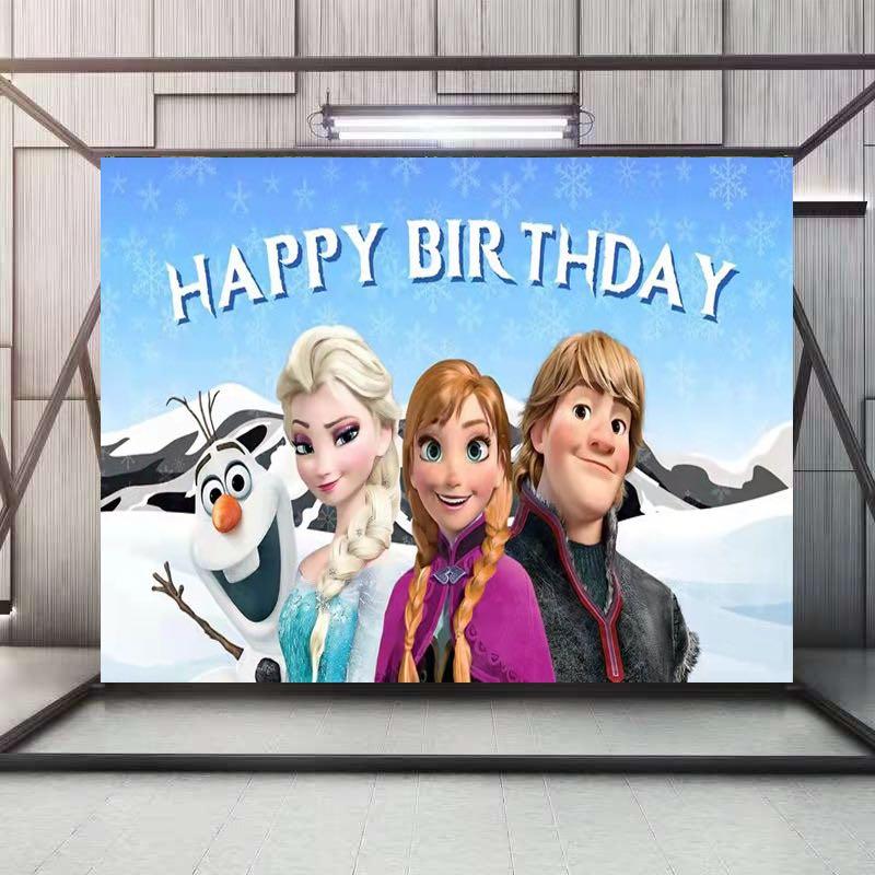 Frozen party supplies- birthday banner backdrop/ party deco, Hobbies &  Toys, Stationery & Craft, Occasions & Party Supplies on Carousell
