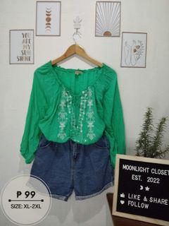 Green Cotton Blouse