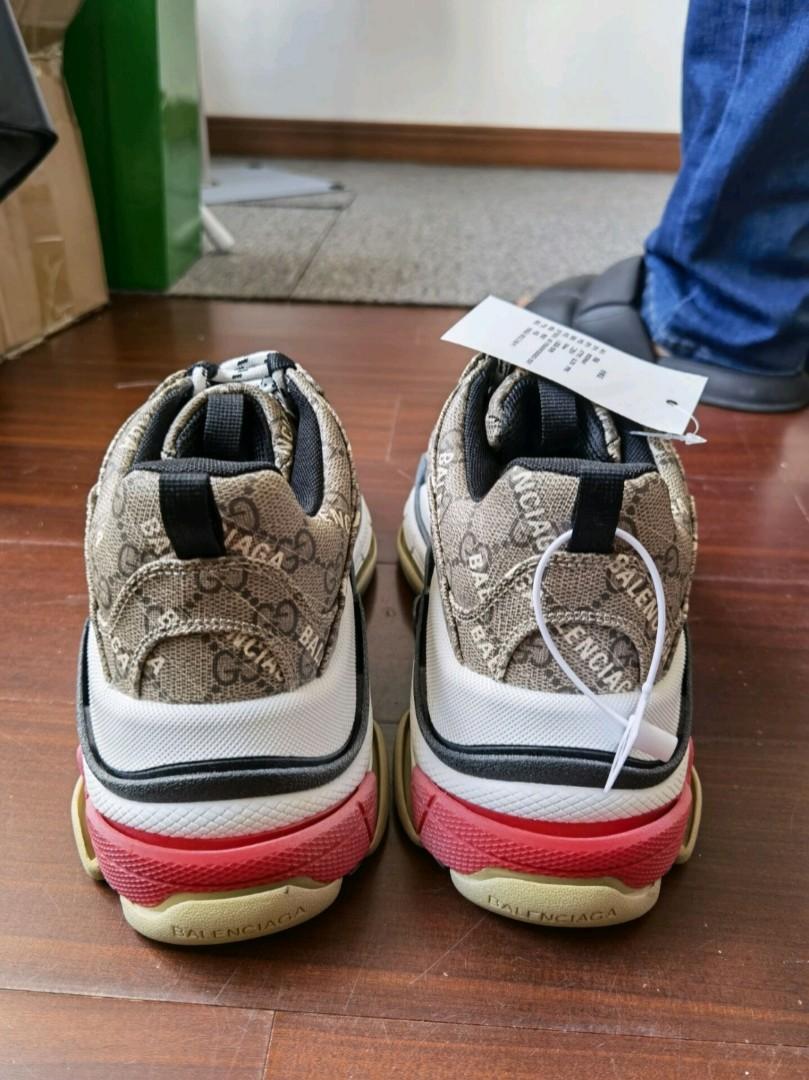 Authentic Gucci collaboration Balenciaga Triple S sneakers Luxury Sneakers   Footwear on Carousell