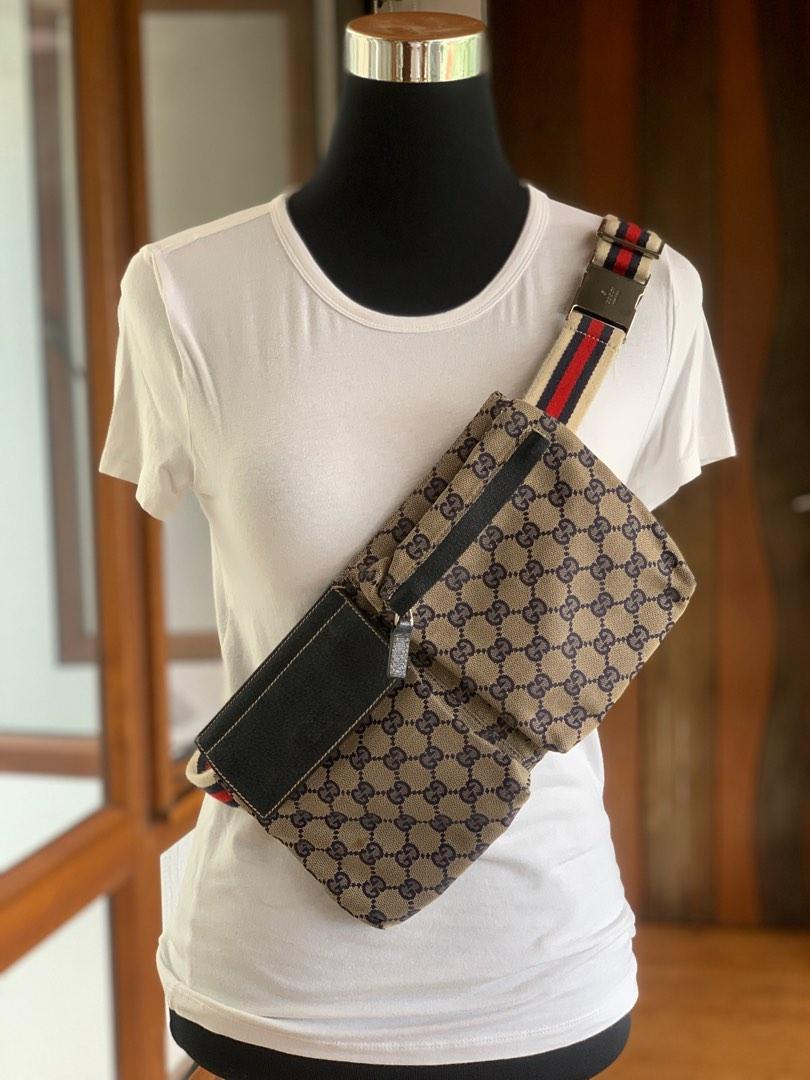 Gucci gg canvas waist bag online