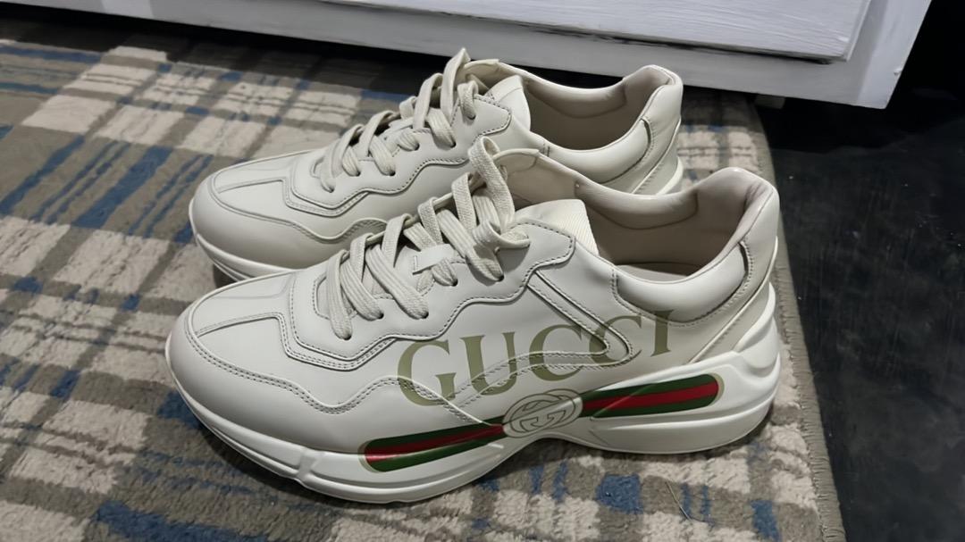 Gucci Rhyton Vintage Logo Size 8 Luxury Sneakers Footwear on