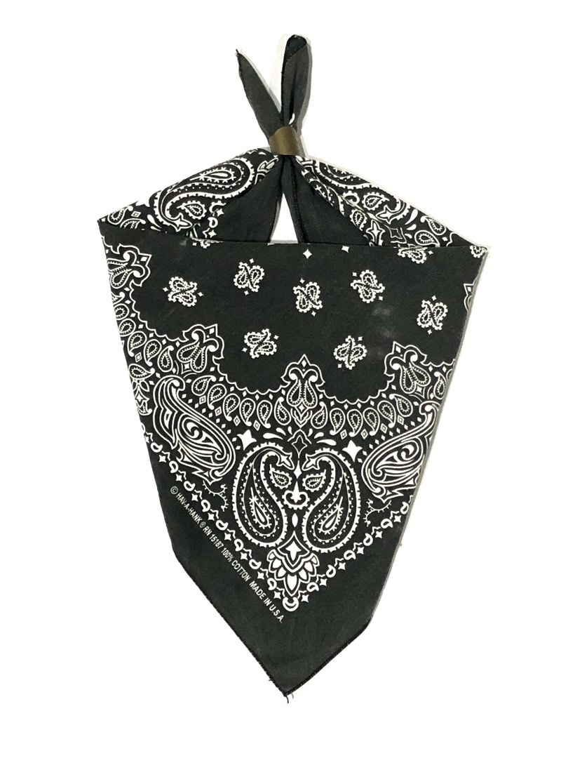 Vintage Hav-a-hank Blue Paisley Handkerchief MADE IN USA, Classic Print - Foto 10