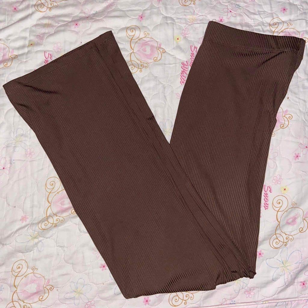 brown flared pants, Women's Fashion, Bottoms, Other Bottoms on