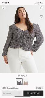 H&M+ Draped Blouse Plussize
