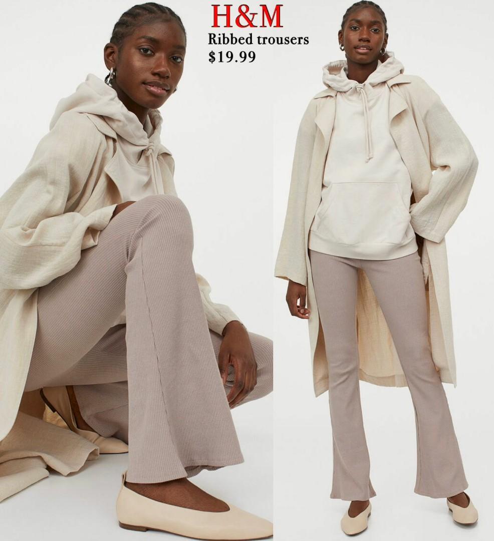 H&m ribbed deals trousers