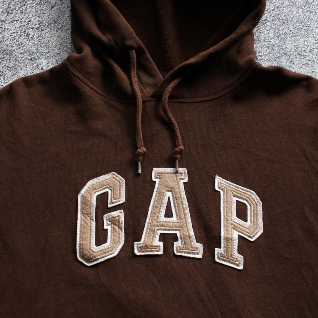 Hoodie Gap Brown Original, Second, Fesyen Pria, Pakaian , Baju Luaran di  Carousell