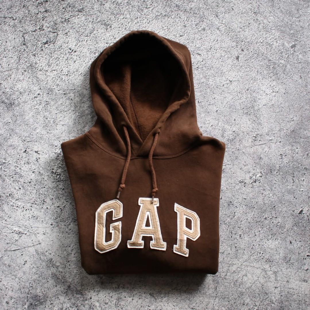 Hoodie Gap Brown Original, Second, Fesyen Pria, Pakaian , Baju Luaran di  Carousell