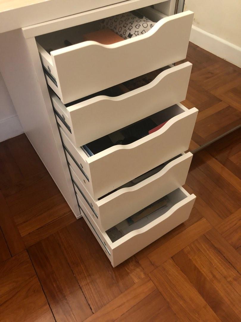 IKEA desk (Linnmon table top& Alex drawer unit ), 傢俬＆家居, 傢俬, 桌子 Carousell