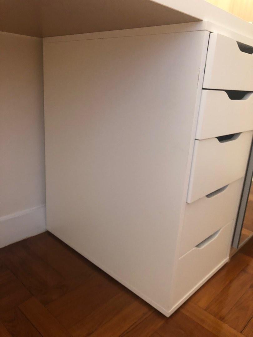 IKEA desk (Linnmon table top& Alex drawer unit ), 傢俬＆家居, 傢俬, 桌子 Carousell