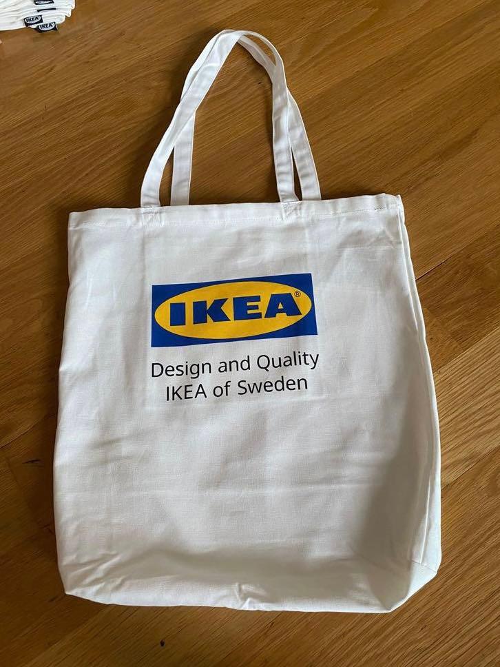 ikea eftertrada tote bag white , Women's Fashion, Bags & Wallets, Tote