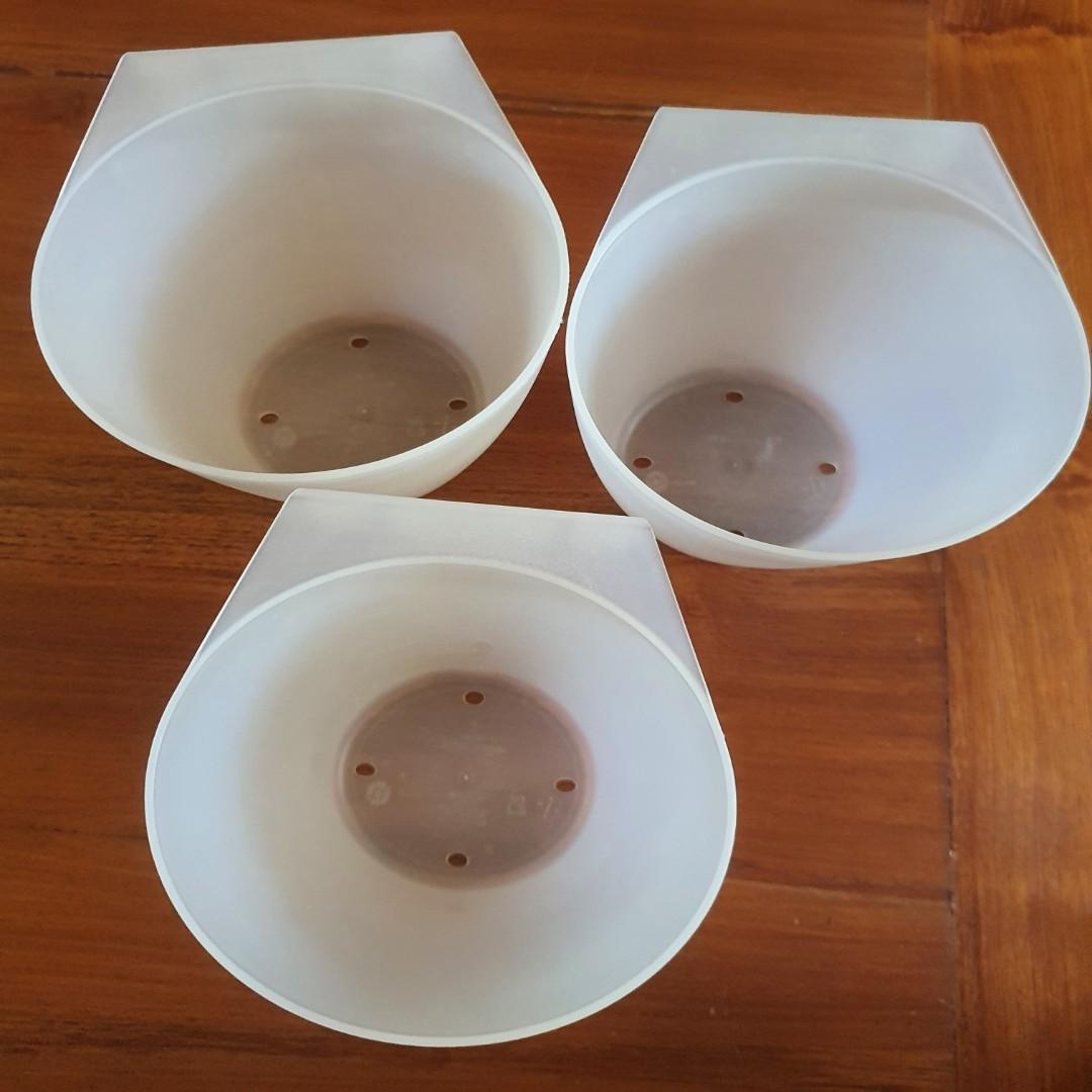 IKEA Plastic Hanging Storage Organizer (Category: Storage Boxes & Baskets) located in Makati City. Submitted by .milo (Listing ID 1176262235, Image 2). Description: - Take all (3pcs) - Can hang on hook/rod or stand alone - Can be used for desk, bathroom, kitchen, storage, etc. - Approx. 12.5 cm (height), 13 cm x 10.5 cm (opening), 8 cm x 7 cm (base) - A bit dusty from storage, but no scratches/chips - Condition: 10/10.