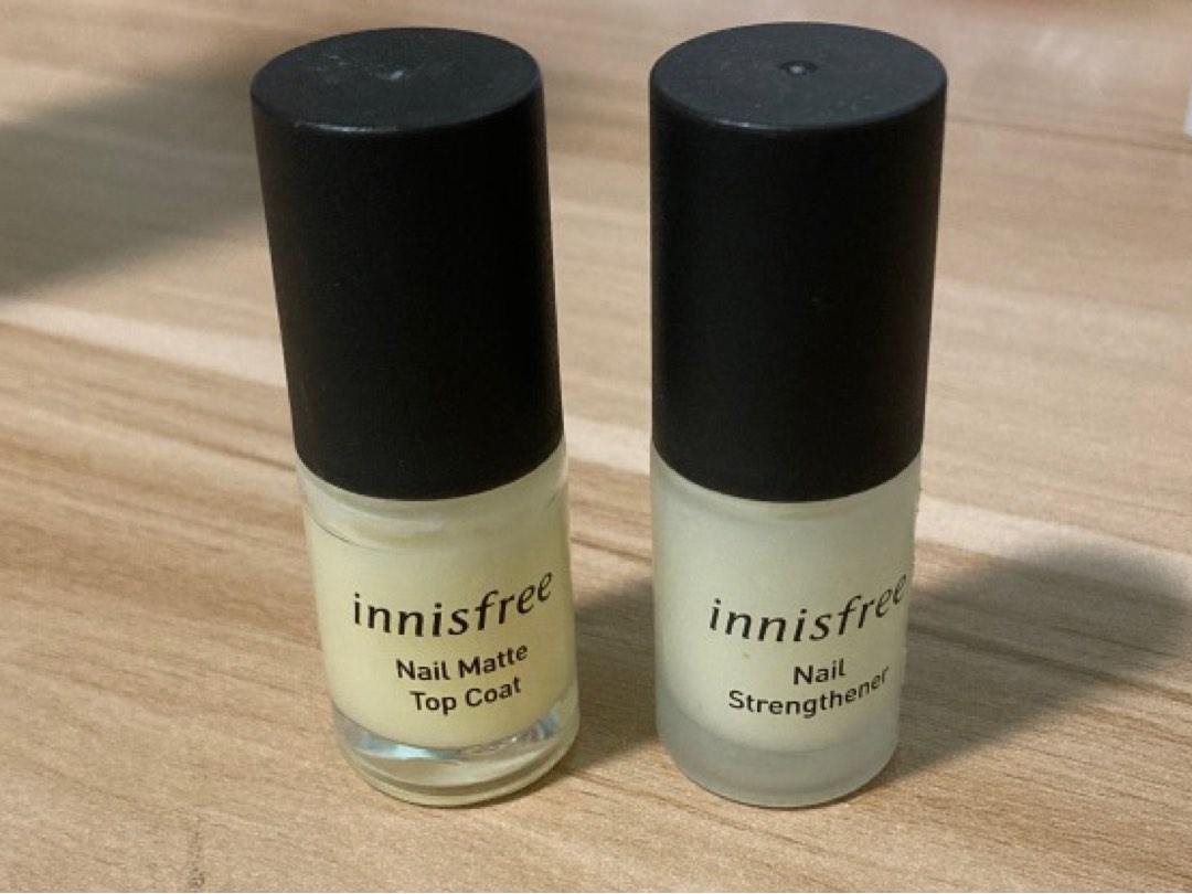 Innisfree Nail Matte Top Coat and Nail Strengthener, Beauty & Personal