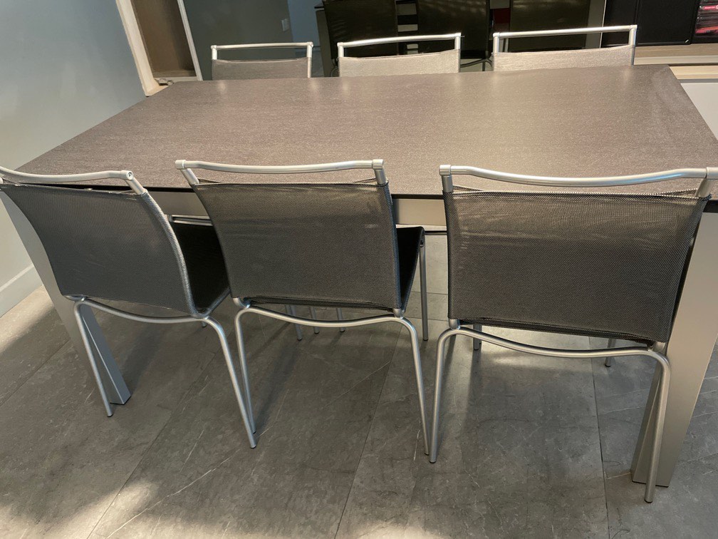 Italian Calligaris Dining Table and Chairs, Furniture & Home Living