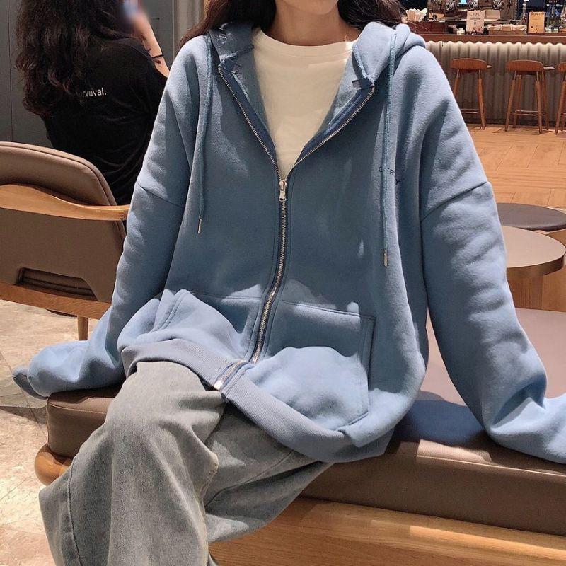 Jaket Sweater Hoodie Zipper Oversize Big size Jumbo Besar XL XXL XXXL 2XL 3XL Korean Style Fleece