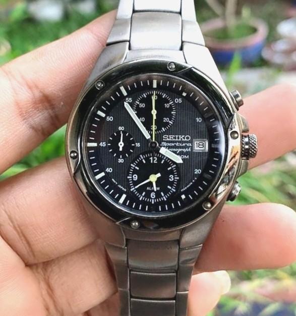 Jam Tangan SEIKO Sportura Titanium Chrono Alarm ORIGINAL Fesyen