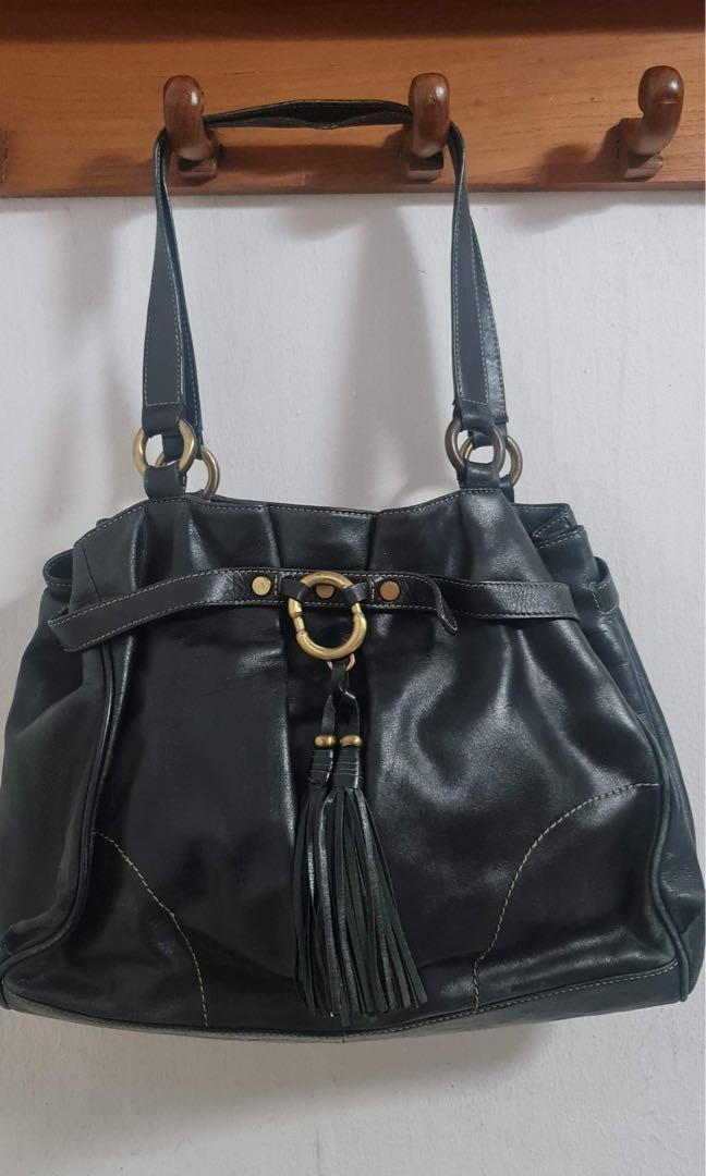 Jane Shilton Black Leather Handbag SOLD – KingsPIER vintage