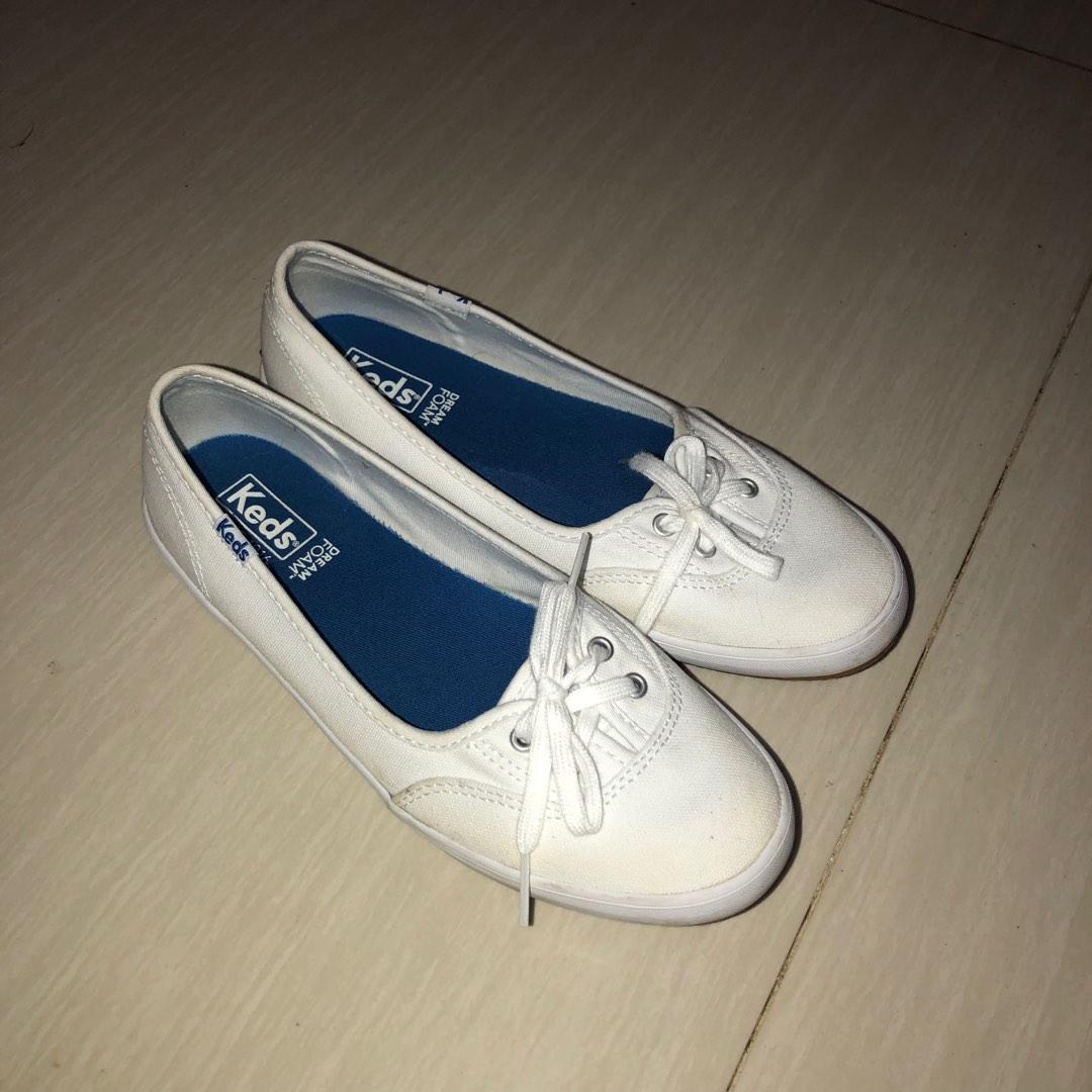 Keds Teacup Twill White Women s Fashion Footwear Sneakers on