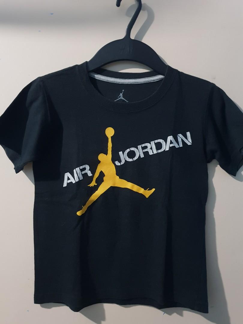 black and yellow air jordan shirt