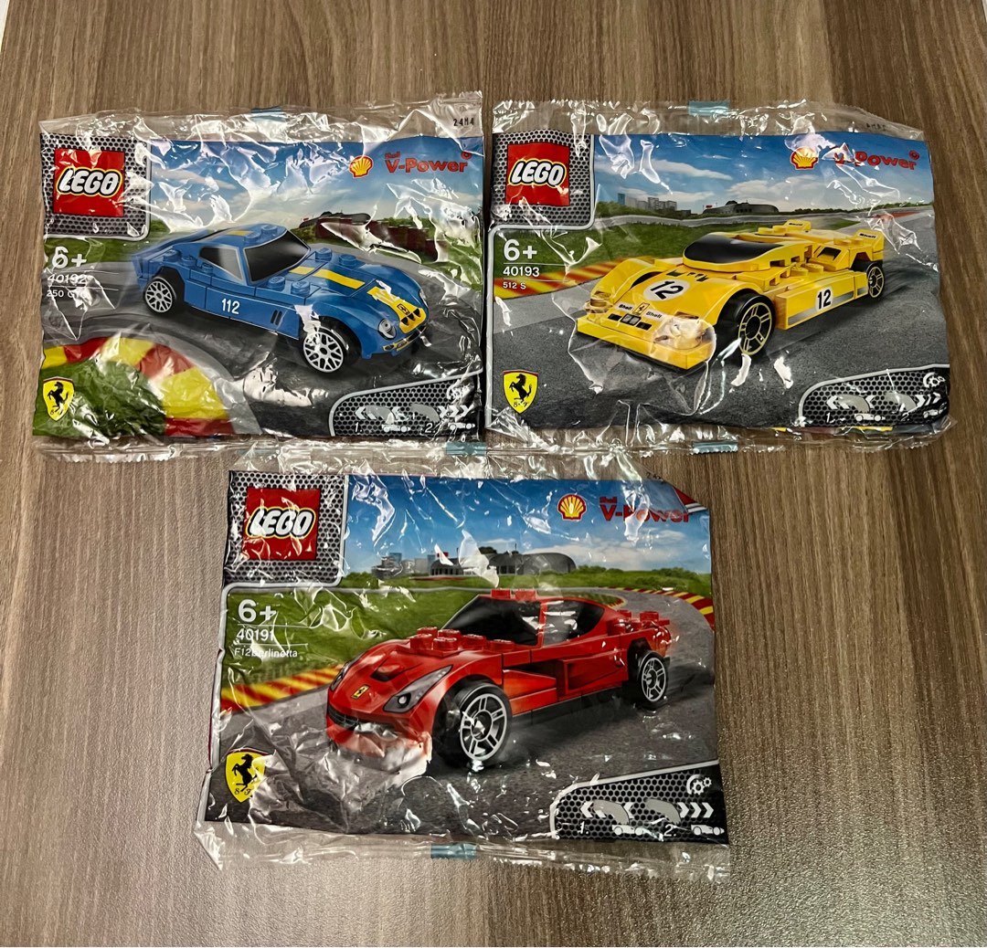 Lego 40191 40192 40193 30195 Shell Ferrari 4包, 興趣及遊戲, 玩具 