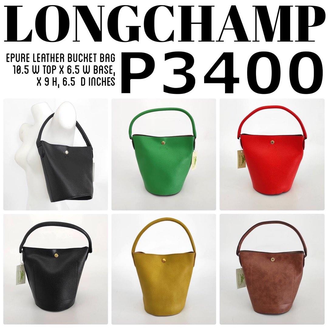 Longchamp Epure Leather Bucket Bag w/Tags - Red Bucket Bags