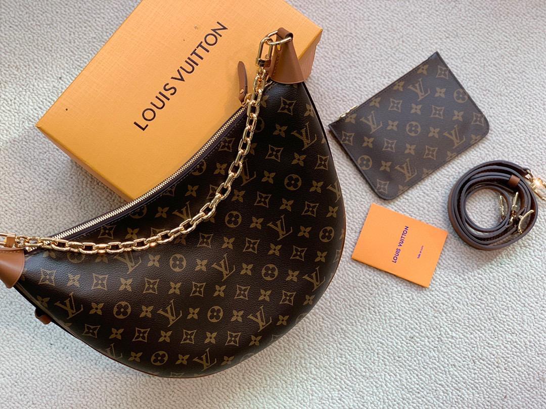 Louis Vuitton Bellevue Handbag 401209, Crescent Moon half-moon bag Nero