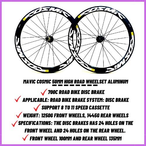 Mavic cosmic 50mm clearance wheelset