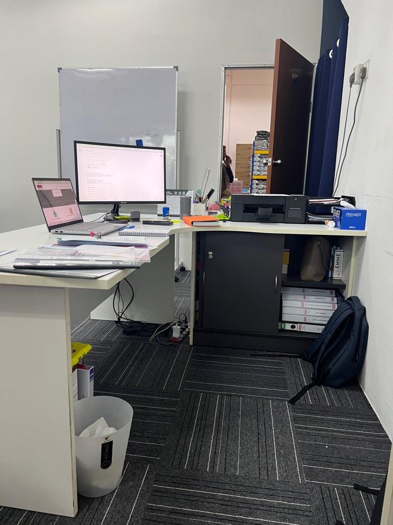 CHEAPEST!! Meja Office Table Workstation Drawer, Furniture & Home