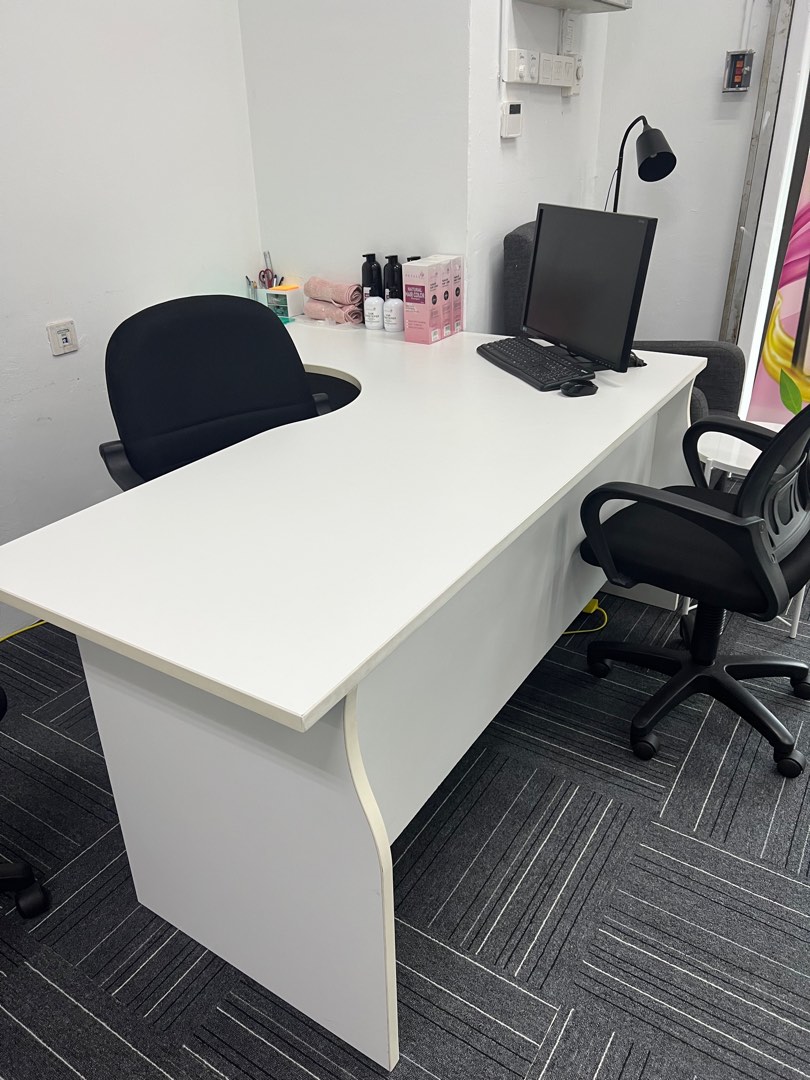 CHEAPEST!! Meja Office Table Workstation Drawer, Furniture & Home