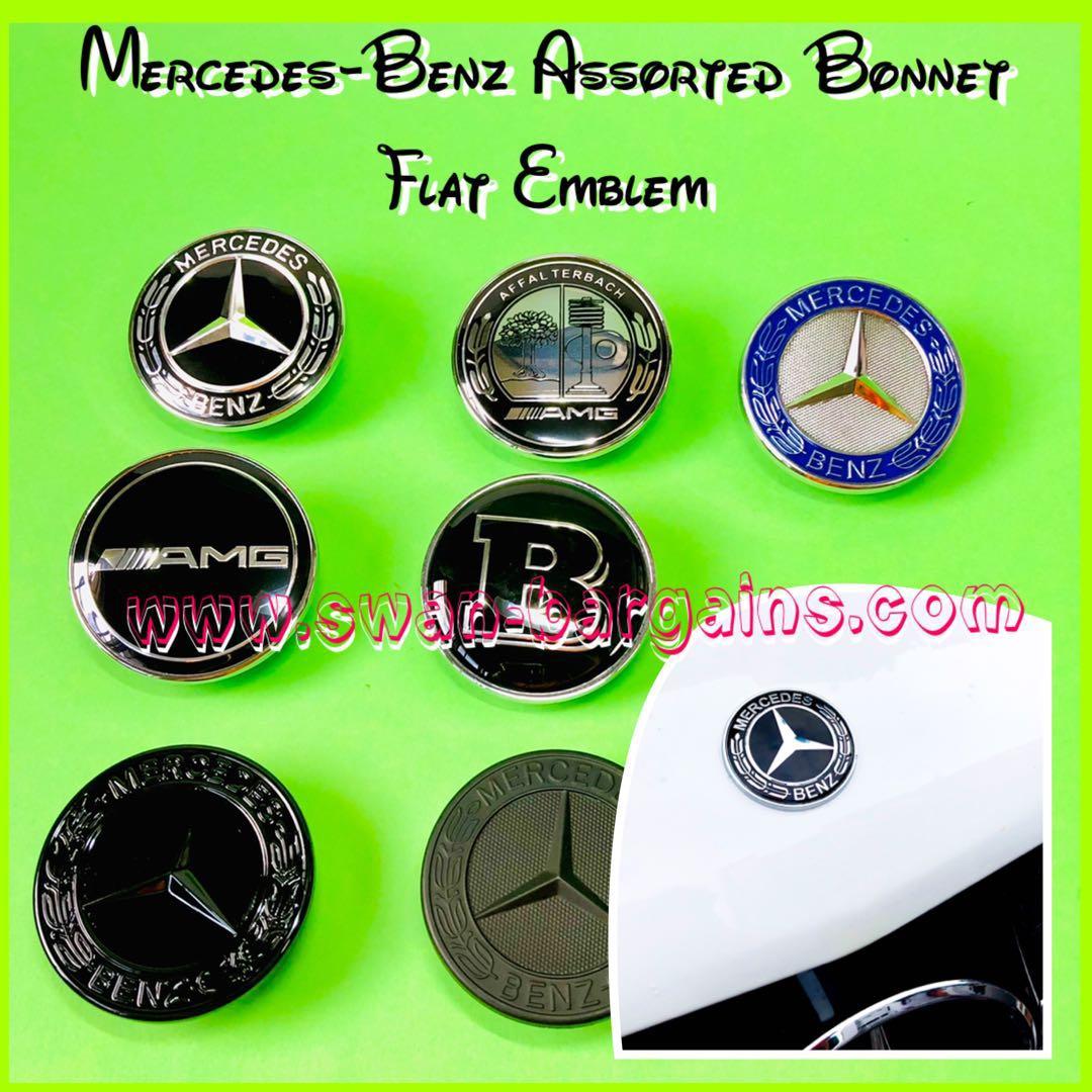 Brabus Front Hood Black Emblem Flat Laurel Wreath Badge AMG Mercedes B