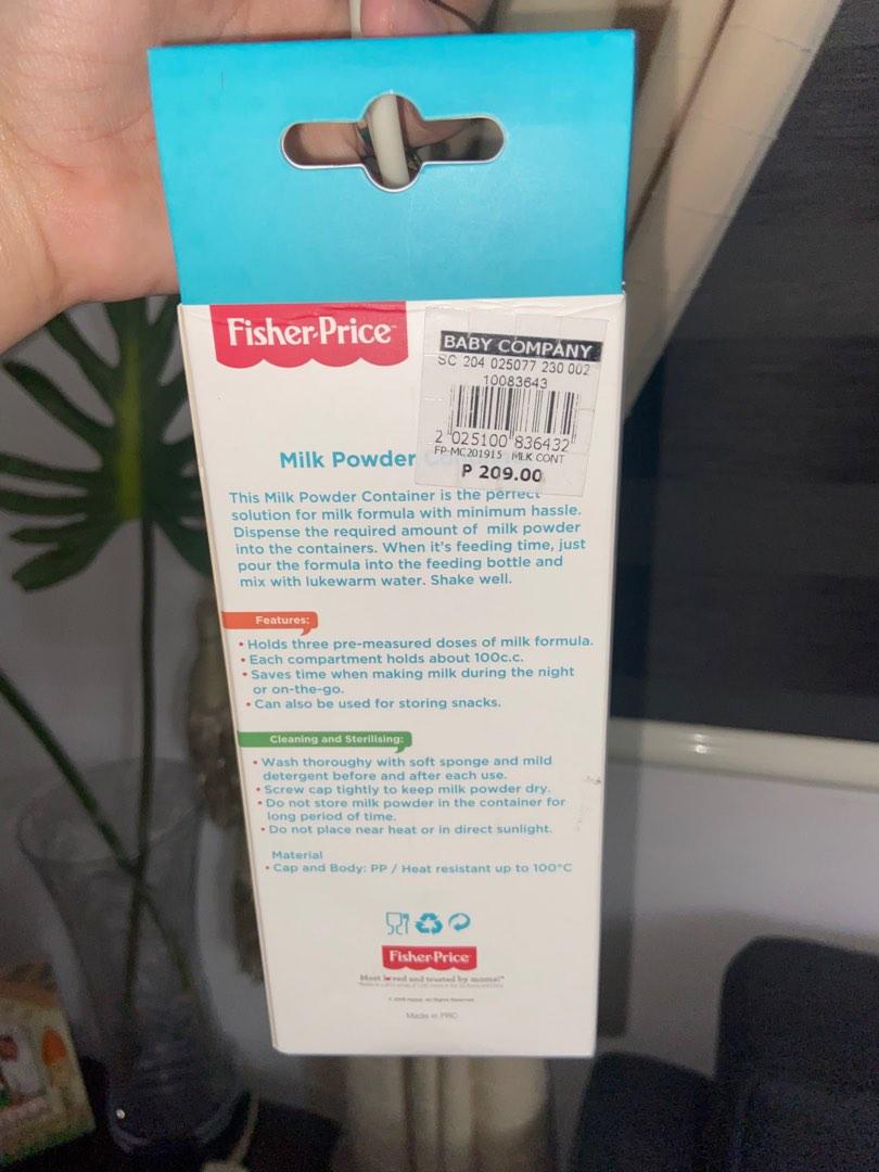 Milk Powder Container (Category: Breastfeeding & Bottle Feeding) located in Quezon City. Submitted by Maria.Sierra (Listing ID 1181025828, Image 2). Description: Never been used. still sealed. bought this for ₱209.00 RFS: I have another one like this.