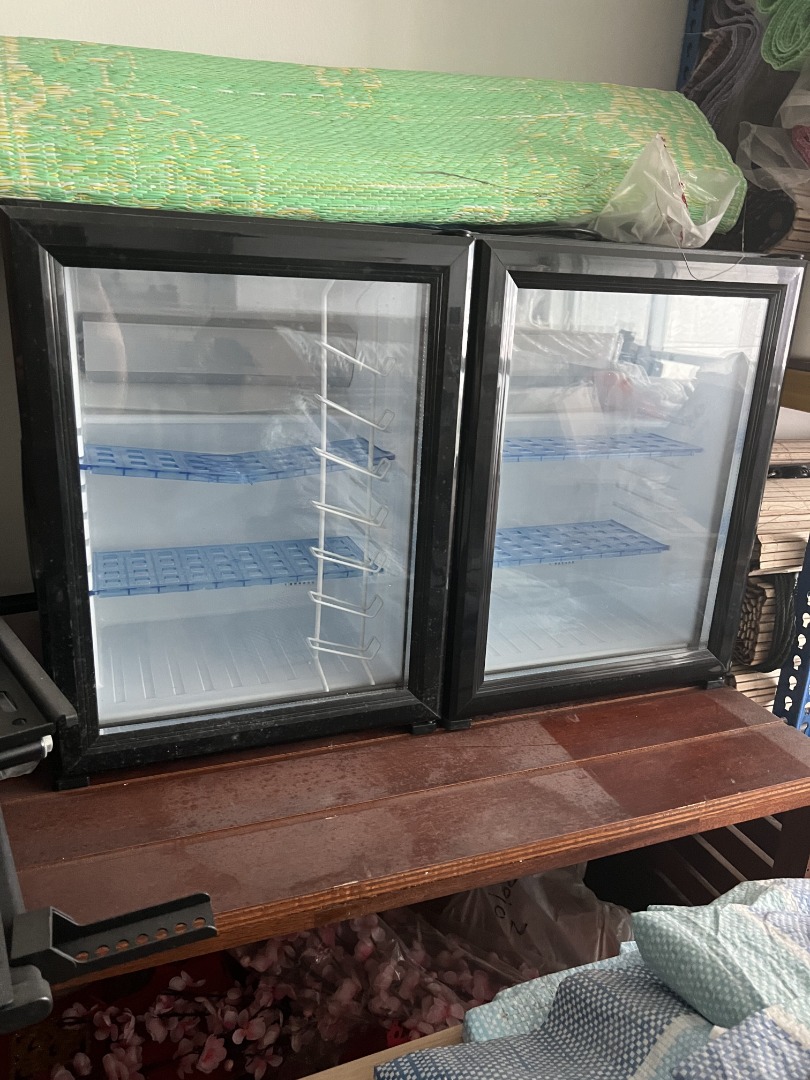 Mini Fridge See Through Glass Door, TV & Home Appliances, Kitchen