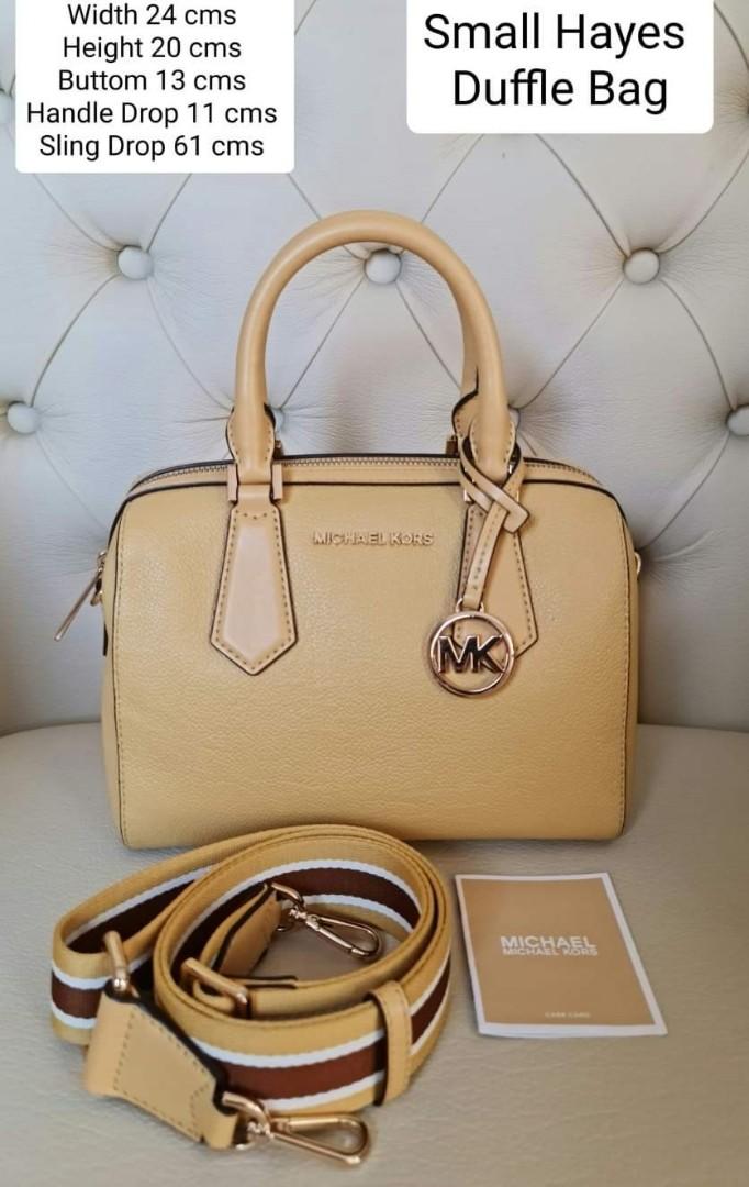 MK Duffle Bag Yellow, Luxury, Bags & Wallets on Carousell