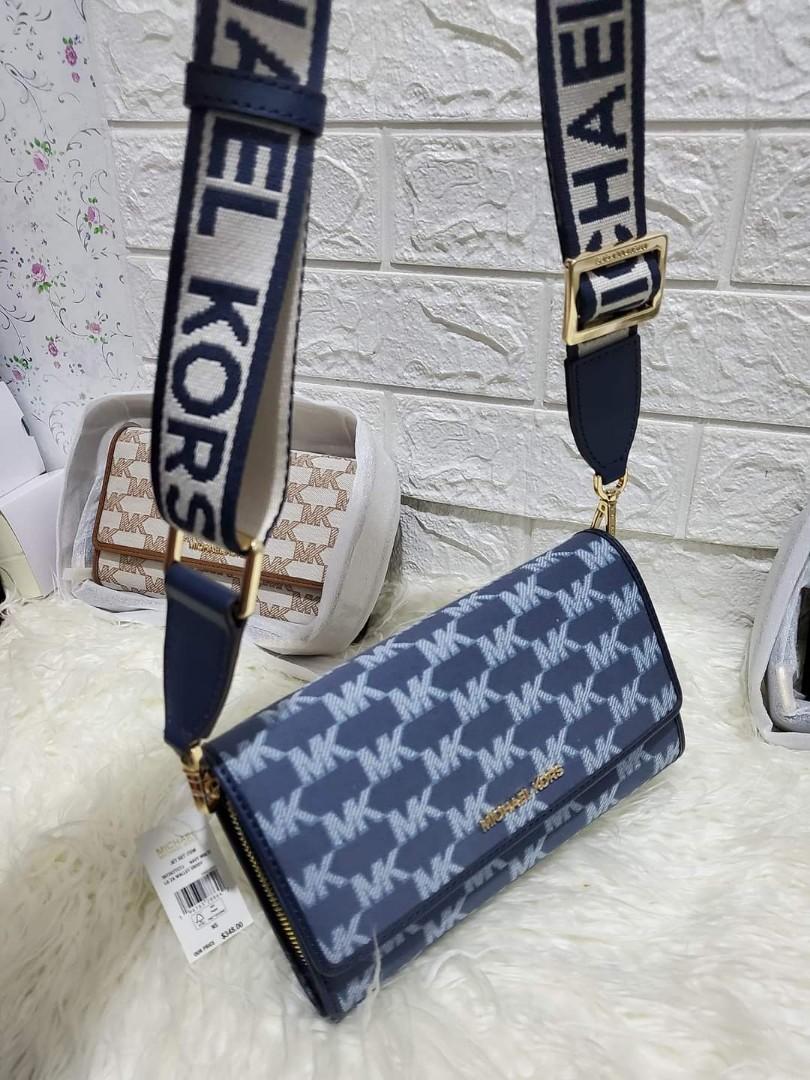 MK JET SET LARGE ZIP AROUND WALLET CROSSBODY