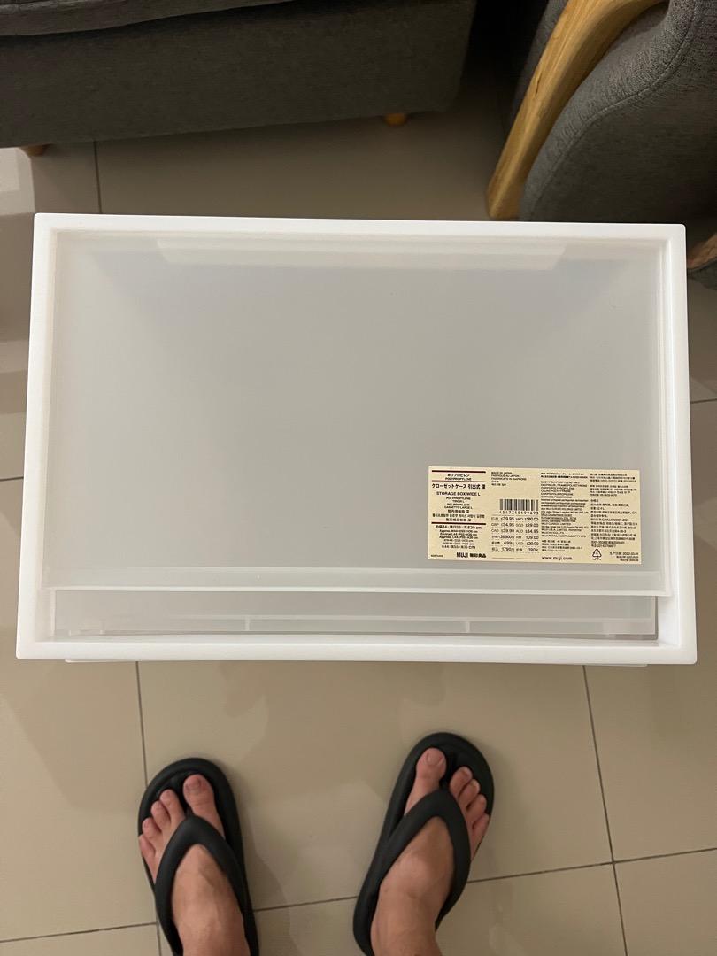 Muji PP storage Box Wide L, Furniture & Home Living, Furniture, Shelves